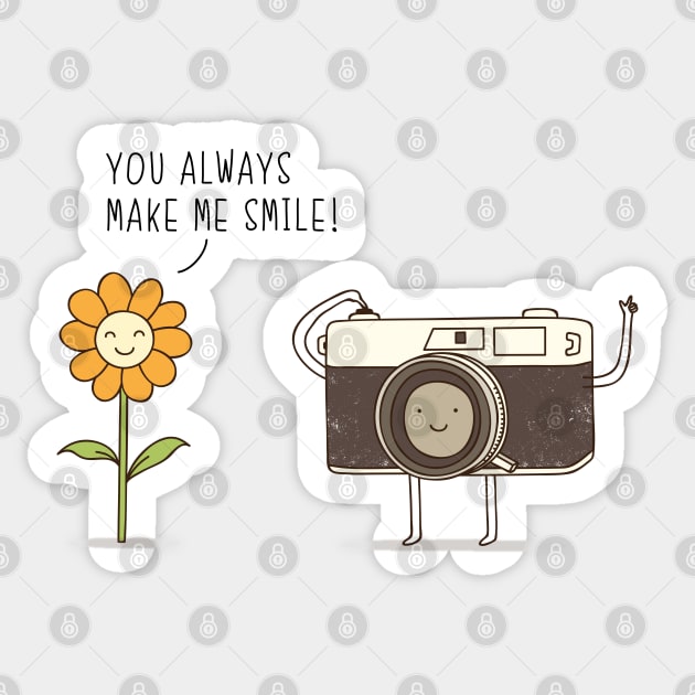 You make me smile! Sticker by milkyprint